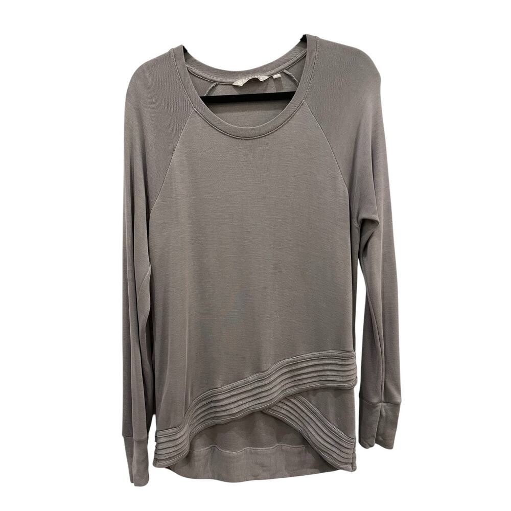 Athleta Criss-Cross Sweatshirt Slate Gray Size Medium